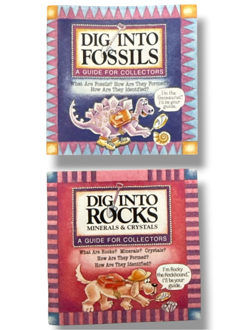 GeoCentral Dig Into Rocks & Fossils Kids Collector Guide Book Bundle Set of 2